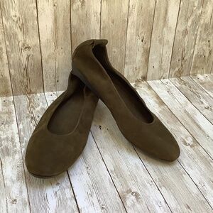 Arche Flats Nubuck  Ballet Shoes US 9 Fr40  Olive Brown